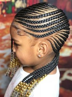 Black Kids Hairstyles with Beads | New Natural Hairstyles Kids Braids With Beads, Kids Cornrow Hairstyles, Kids Braids, Lil Girl Hairstyles, Kid Braid Styles, Kids' Braids, Braids With Beads, Girls Hairstyles Braids