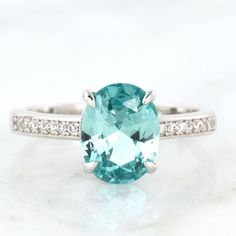 Ava Teal Sapphire Ring- Sterling Silver Blue Gemstone Engagement Rings, Teal Sapphire Ring, Oval Sapphire Ring, Gemstone Engagement Ring, True Summer, Popular Engagement Rings, Mohs Scale, Teal Sapphire, Fantasy Closet