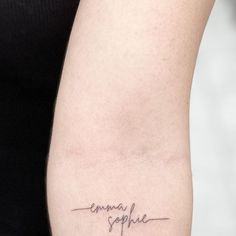 a woman's arm with a tattoo that reads, enamoa espive