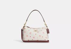 COACH® | Clara Shoulder Bag With Bow Print Coquette Shoulder Bag, Coach Coquette Bag, Coquette Coach Bag, Coach Bow Print Bag, Coach Bow Print, Coach Clara Shoulder Bag, Coach Bow Purse, Cute Everyday Purse, Coach Bow Bag