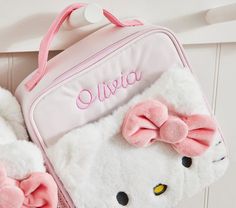 Mackenzie Hello Kitty Critter Lunch Boxes Cute White Lunch Box For Gift, Cute Rectangular Lunch Bag For Daycare, Cute Rectangular Lunch Bag For Playtime, Playful Back-to-school Lunch Bag Gift, Cute Rectangular Lunch Box For Daycare, Cute Lunch Box For Back To School, Reusable Lunch Bags, Lunch Tote Bag, Metal Lunch Box