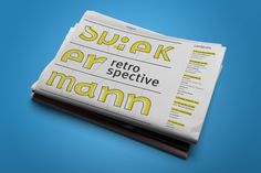 the front page of a newspaper on a blue background that reads,'supak err - spective mam '