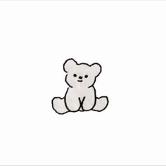 a drawing of a teddy bear sitting down