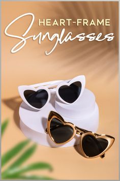 Make a statement with our stunning metallic-colored heart shaped bride tribe sunglasses! Available in gold, champagne, and rose gold, these shades are the perfect accessory for your bridal party. The sleek metal frames and heart-shaped lenses are both stylish and romantic, making them a great choice for bridesmaids and the bride-to-be. Our metallic-colored heart-shaped sunglasses are the perfect way to bring some glamour to your wedding festivities. Whether you're lounging by the pool or hitting the dance floor, these shades will have you shining in style. So, grab your bride tribe and get ready to celebrate in these chic and fun sunglasses! Trendy White Sunglasses For Valentine's Day, White Heart-shaped Sunglasses For Summer, Rose Gold Sunglasses With Uv Protection For Party, Rose Gold Tinted Sunglasses For Party, Summer Gift Sunglasses, Heart-shaped Sunglasses For Summer Weddings, Heart-shaped Wedding Sunglasses For Summer, Sunglasses For Wedding, Champagne And Rose Gold