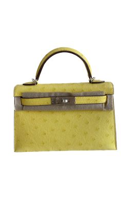 *The bag comes in full set with original store receipt. Yellow Textured Leather Bag For Formal Occasions, Formal Yellow Textured Leather Bag, Luxury Yellow Textured Leather Bags, Luxury Textured Leather Yellow Bags, Hermes Kelly 25, Kelly 25, Kelly Cut, Mini Kelly, Luxury Bags Collection