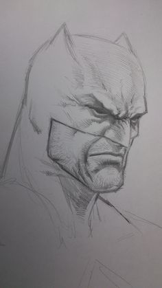 a pencil drawing of the batman character from the dark knight movie, with his eyes closed