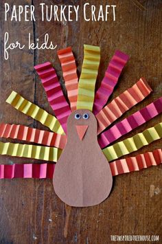 a paper turkey craft for kids to make