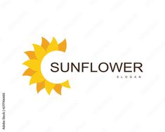 the sunflower logo on a white background