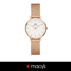 in stock Classic Rose Gold Watch With Bracelet Strap, Classic Rose Gold Watch Bracelet Strap, Timeless Rose Gold Watches With Bracelet Strap, Daniel Wellington Women, Mesh Bracelet, Stainless Steel Mesh, Steel Mesh, Rose Gold Color, Steel Watch