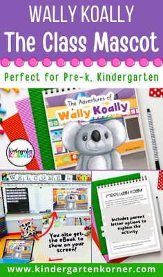 the back to school poster for wall - koalay the class mascot, perfect for pre - k