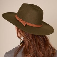 Faux Wool Wide Brim Rancher Hat With Detachable Faux Leather Strap Hat Circumference: 22.5", Brim Width: 4" Brown Fall Hat Bands, Brown Adjustable Boater Hat For Fall, Brown Hat Bands For Fall, Brown Flat Brim Boater Hat For Fall, Brown Wide Brim Boater Hat For Fall, Fitted Brown Boater Hat For Fall, Fall Rodeo Felt Hat, Brown Brimmed Boater Hat For Fall, Chic Brown Hat For Fall