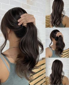 Japanese Balayage Dark Hair, Balayage Hair On Asian Black Hair, Asian Silver Highlights, Babylights Brunette Cool Tone, Colours To Dye Black Hair, Natural Asian Highlights, Black Hair Color Correction, Hair Dye Inspo Black Hair, Black Hair Balayage Medium Length