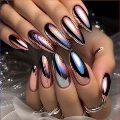 Chrome nails have taken the beauty world by storm, offering a stunning, mirror-like finish that adds instant glamor to any look. From subtle elegance to bold statements, chrome nail designs come in a variety of styles, colors, and finishes to suit every personality and occasion. Whether you’re a fan of classic silver chrome or prefer a more unique style like holographic or oil slick, there’s a chrome look to fit your aesthetic. This article explores 15 of the best chrome nail designs that will k Crom Nails, Black Chrome Nails, Chrome Nail Designs, Metallic Nail Art, Chrome Nails Designs, Chrome Nail, Manicure Ideas, Silver Chrome, Oil Slick