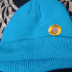 Brand New Dolls Kill Skater Blue Hat With Yellow Sunflower Skater Beanie, Orange Beanie, Yellow Beanie, Black Bucket Hat, Blue Beanie, White Beanies, Black Bucket, Bucket Hat Black, Yellow Sunflower