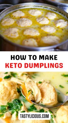 how to make dumplings with flour | Tips for making Keto Chicken and Dumplings | Keto Chicken & Dumplings Recipe Guide | Low Carb Keto Chicken and Dumplings | fall recipes dinner | healthy lunch ideas | dinner ideas | breakfast ideas | easy healthy dinner recipes Low Carb Soup, Low Carb Breakfast Recipes, Low Carb Diet Recipes, Keto Recipes Dinner, Low Carb Chicken, Low Carb Dinner