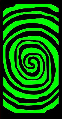 an abstract green and black background with spirals