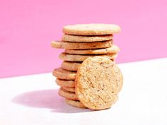 a stack of cookies sitting on top of each other