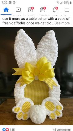 an easter bunny made out of crochet is featured on the instagram page