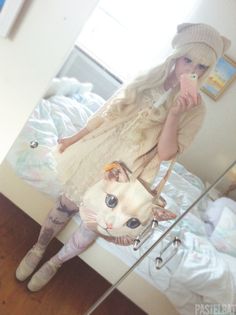 http://pastelbat.tumblr.com Gyaru Kei, Support A Small Business, Dolly Kei, Goth Fairy, I Love Cats, Punk Inspiration, Crazy Life