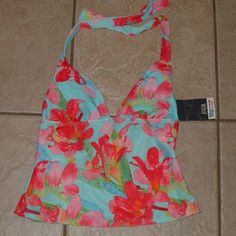 This Tankini Top Is Size 6 And Made By Athena. It Is New With Tags. Perfect For The Pool Or A Day At The Beach! Fitted Pink Floral Print Halter Top, Floral Print Fitted Halter Top For Pool, Fitted Floral Print Halter Top For Pool, Fitted V-neck Halter Top For Pool, Floral Print Fitted Tankini With Triangle Top, Fitted Floral Print Triangle Top Tankini, Blue Fitted Halter Top With Floral Print, Blue Fitted Floral Print Halter Top, Blue Floral Print Halter Top