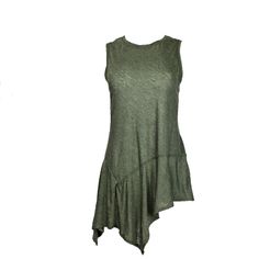 Pelpum Ruffled Sleeveless Tunic Dress By Philsophy. Heather Olive Color, Nwt. Very Light Asymmetrical Tunic Dress That Will Go Great With Leggings Or Your Loved Jeans Or Skirt. Nice Mathernity Top As Well. Size M Featuresstretchy Asymmetricalcrew Neckruffle Hemsleeveless Approximate Measurements Taken Flat Neck To Shoulder 3.5" Shoulder To Shoulder 14" Chest 17" Waist 17" Hem 18.5" Front Length 30", The Longest Is 35" Material: 100% Lyocell Condition: New With Tags, No Flaws. Spring Sleeveless Asymmetrical Stretch Dress, Spring Sleeveless Stretch Asymmetrical Dress, Sleeveless Stretch Asymmetrical Spring Dress, Spring Fitted Sleeveless Asymmetrical Dress, Flowy Sleeveless Lagenlook Dress, Fitted Sleeveless Asymmetrical Dress For Spring, Fitted Sleeveless Lagenlook Dress, Fitted Sleeveless Asymmetrical Beach Dress, Flowy Sleeveless Dress For Layering