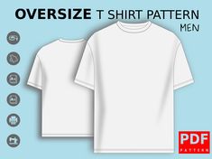 PDF pattern for instant download. Oversize, Relaxed, Classic, unique shape, T-shirt with a crew neck and short sleeves.  This pattern is the result of a lot of effort. Please observe the picture. You can change the length and width of the sleeves and body as shown.  Available Size: XS - XXL (See Metric Universal Size Chart in Images) Start by placing a measuring tape around the large part of your chest to make your chest comfortable, then use the chart to determine the size.     Download files to your computer, print, and save as many times as you like.( I don't recommend using a smartphone or tablet). Following the instructions here will help you to sew a dress easily. You will be able to market your products using this pattern. This pattern is perfect for beginners or experienced profess Oversized Outfit Men, Oversized Tshirt Outfit Men, Sewing Pattern For Men, T Shirt Sewing, Oversize Outfit, T Shirt Sewing Pattern, First Sewing Projects, Sewing Factory, Shirt Sewing