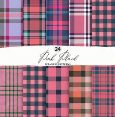 the pink plaid patterns are all different colors