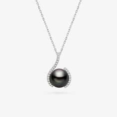 Material: 18K white gold, Tahitian Pearl and diamond Size of pearl: around 9.0-10.0 mm Jewelry Dimensions: about 20 mm Length of chain: around 45 cm (Adjustable) Weight of Diamonds: 26 diamonds approx. 0.146 carats Handpicked of every pearl, only top 1% of pearls are selected Handcrafted Lifetime warranty Elegant Tahitian Pearl Necklace For Formal Occasions, Formal Tahitian Pearl Necklace, Tahitian Pearl Necklace For Formal Wear, Tahitian Pearl Necklace For Formal Occasions, Tahitian Pearl Necklace For Formal Events, Formal White Gold Jewelry With Tahitian Pearl, Luxury Tahitian Pearl Necklace In White Gold, Elegant Tahitian Pearl Chain Jewelry, Classic White Gold Tahitian Pearl Necklace