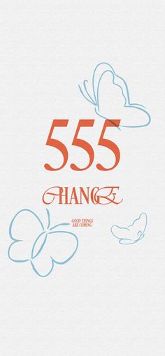 an orange and blue sign that says 555 hange