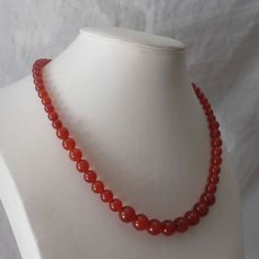 PREFERENTIAL POLICIES : The order is $25 or more.There will be a 10% discount.long-term effective. Please use the coupon code: CZH10 Welcome back to my shop: https://www.etsy.com/shop/pearlandjewelry Description of the product in the picture: The necklace lengh is 18 inches ,I make the necklace to use 6mm 8mm and 10mm pure natural red agate,IT is good necklace for your great wedding, Pearl Jewelry: necklace Pearl Type: jade bead color: red size: 6mm 8mm 10mm length: 18 inch If you need the other Elegant Agate Necklace For Formal Occasions, Formal Necklace With Natural Stones And Agate, Formal Agate Necklace With Natural Stones, Classic Necklace With Natural Stones For Gift, Classic Natural Stones Necklace For Gift, Classic Natural Stone Necklace For Gift, Formal Handmade Carnelian Necklaces, Agate Single Strand Crystal Necklace As Gift, Elegant Carnelian Crystal Necklace For Gift