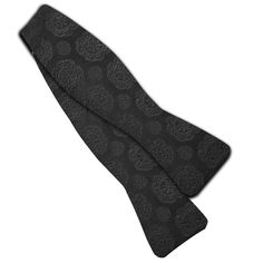 Black Medallion Silk Woven Jacquard Bow Tie in Choice of Styles by Dion Neckwear Bow Styles, Dog Socks, Brown Dog, Tie Styles, Long Length, Silk Satin, Pure Silk, Bow Tie, Quality Fabric