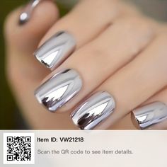 Metallic Nails Design, Nail Store, Unghie Nail Art, Chrome Nail Art, Nagellack Trends, Mirror Nails, Square Nail Designs, Light Nails