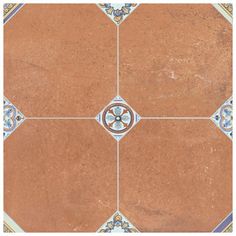 an image of a tile floor that looks like it is made out of red clay