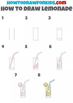 how to draw lemonade for kids step by step instructions on how to draw lemonade