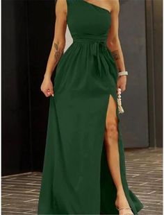 Women‘s Party Dress Wedding Guest Dress Sheath Dress Swing Dress Mini Dress Red Green Sleeveless Pure Color Backless Winter Fall Spring One Shoulder Fashion Party Evening Party Party Dress Wedding, Evening Gowns With Sleeves, Mini Dress Red, Dress Wedding Guest, Dress Sheath, Guest Dress, Dress Mini, Red Mini Dress, Wedding Party Dresses