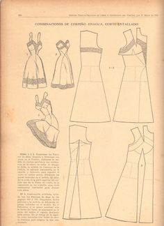 an old fashion book with instructions on how to sew and make dresses for women