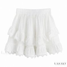 Lasaky - White Lace Trim Cake Skirt with Poofy Half Skirt Layer and Pleated Mini Skirt Cake Dress, Cake Skirt, Dress Stretch, Dress Cake, Half Skirt, Long Maxi Skirts, Printed Cardigan, Pleated Mini Skirt, Long Maxi