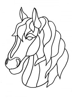 a horse's head is shown in black and white, with lines on it