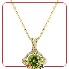 in stock Elegant Macy's Jewelry With Center Stone, Elegant Peridot Jewelry With Prong Setting, Elegant Peridot Jewelry For May Birthstone, Elegant Green Macy's Jewelry, Elegant Round Peridot Stone Jewelry, Elegant Birthstone Jewelry From Macy's, Elegant Peridot Round Jewelry, Macy's Elegant Birthstone Jewelry, Elegant Macy's Birthstone Jewelry