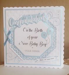 congratulations card in the shape of a baby boy