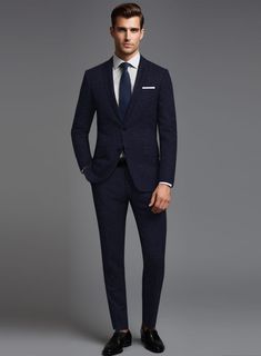 Add a stylish modern twist to your wardrobe with the acquisition of our Italian Turna Jet Blue Flannel Suit. Crafted from Super 120's wool, the luxurious flannel fabric drapes beautifully, ensuring you look and feel your best. With its solid pattern and captivating blue hue, this suit not only enhances your style but also adds a touch of richness to your personality, exuding an unmistakable aura of sophistication. Whether you're dressing for formal events or seeking to infuse everyday wear with White Oxford Shirt, Dapper Suits, Flannel Suit, J Black, Blue Flannel, Herringbone Tweed, Checked Jacket, Beautiful Suit, Tweed Suits