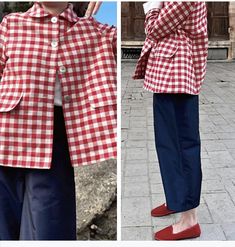 Gingham Jacket, Handmade Wardrobe, Advanced Style, Dress Jacket, Linen Material, Mode Outfits, Comfortable Fashion, Work Outfit, Stylish Outfits