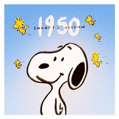 a snoopy dog with the number 1950 written on it