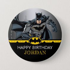 Everyone's favorite superhero, Batman proves that you don't need super powers to be a superhero in these cool birthday buttons. Personalize by adding your child's name. Birthday Button, Kids Chalkboard, Batman Birthday Party, Birthday Cartoon, Batman Party, Superhero Batman, Batman Birthday, Warner Brothers, Birthday Stickers