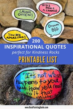 kindness rocks Short Kindness Quotes, Quotes For Kindness, Most Inspiring Quotes, Rock Quotes, Happy As A Clam, Teacher Quotes Inspirational, Think Happy Thoughts