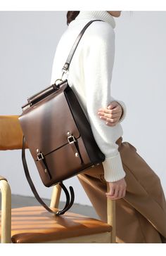 Trendy Backpacks, Satchel Backpack, Women Leather Backpack, Laptop Rucksack