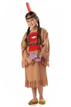 Indian Girl Costumes, Indian Headband, American Indian Girl, Classic Halloween Costumes, California Costumes, Indian Princess, Costume Store, Costume Collection, Girl Running