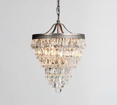 a chandelier hanging from the ceiling