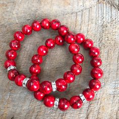 Red beads strung with silver spacer beads on elastic cord. The bracelet measures 7 inches around. Find our full selection of bracelets in our shop at https://www.etsy.com/shop/Immeasurablymore2 Follow Immeasurably More on Instagram immeasurablymore_) for special announcements, coupon codes, and giveaways. Cheap Hypoallergenic Red Stretch Bracelet, Cheap Red Beaded Bracelets, Immeasurably More, Gold Arm Band, Red Beaded Bracelet, Red Bracelet, Red And Silver, Red Beads, Silver Bead Bracelet