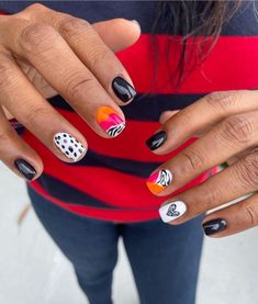 Red Nail Art Designs, Nails Styles, Hair And Nail Salon, Sassy Nails, Beauty Nails Design, Happy Nails, Nails Now, Animal Nails, Animal Print Nails